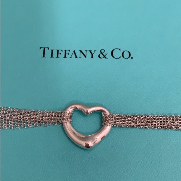✨SOLD✨ TCO Elsa Peretti Mesh Open Heart Bracelet - Picture 2 of 4